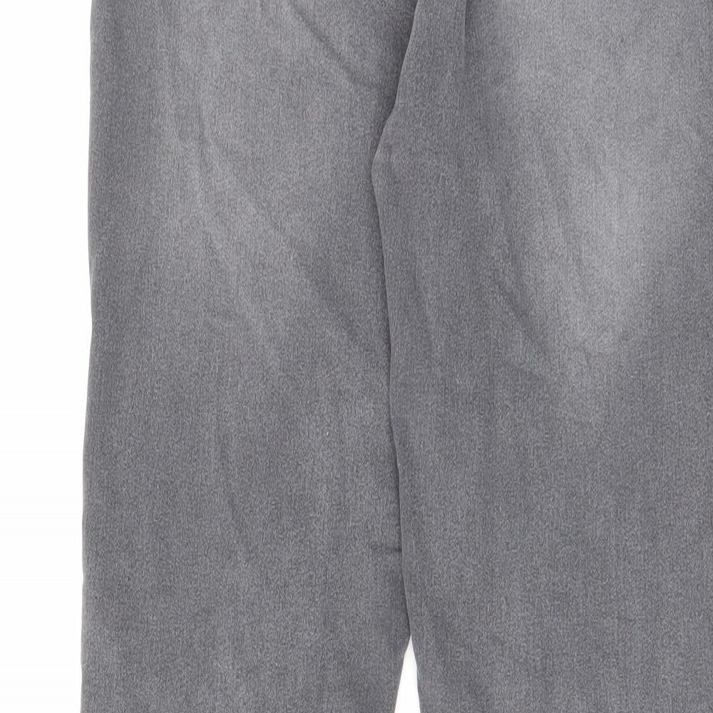 Symbol Womens Grey Cotton Skinny Jeans Size 32 in L26 in Regular Zip