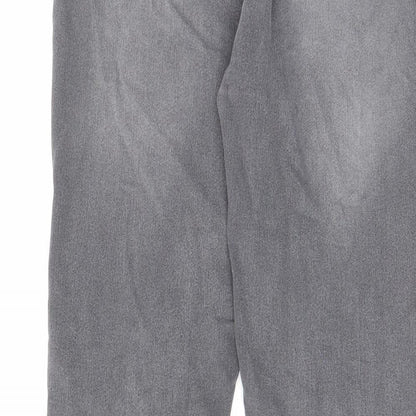 Symbol Womens Grey Cotton Skinny Jeans Size 32 in L26 in Regular Zip