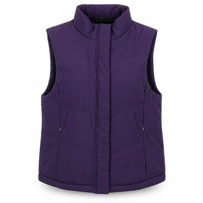 Precis Womens Purple Gilet Jacket Size M Zip - Zipped Pockets