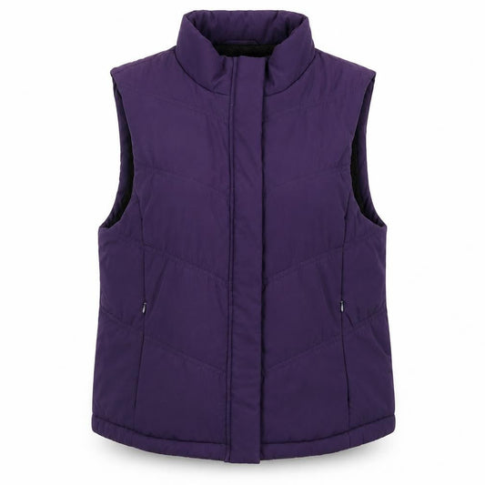 Precis Womens Purple Gilet Jacket Size M Zip - Zipped Pockets