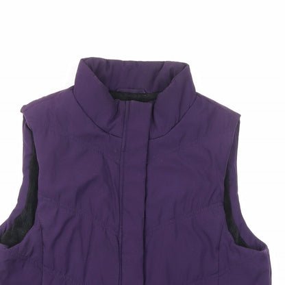Precis Womens Purple Gilet Jacket Size M Zip - Zipped Pockets