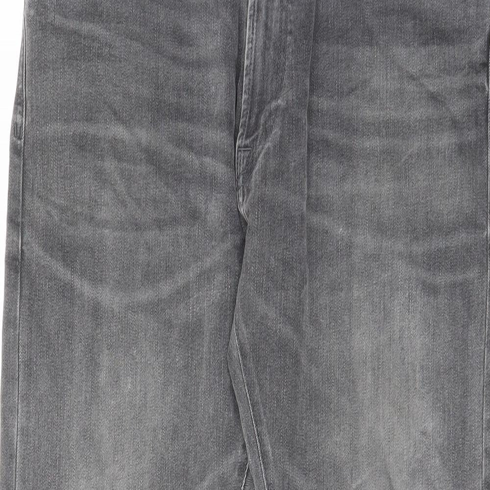 North Coast Womens Grey Cotton Straight Jeans Size 38 in L31 in Regular Zip