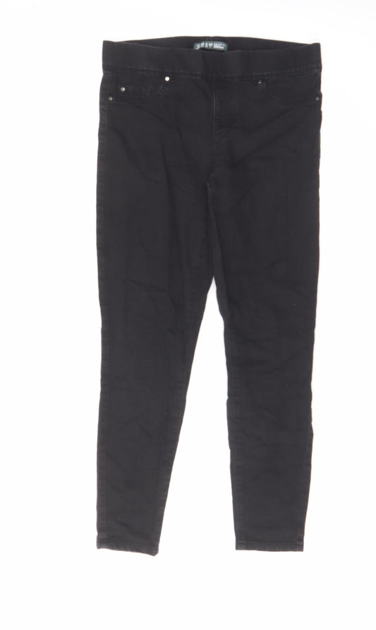 Denim & Co. Womens Black Cotton Jegging Jeans Size 10 L26 in Regular