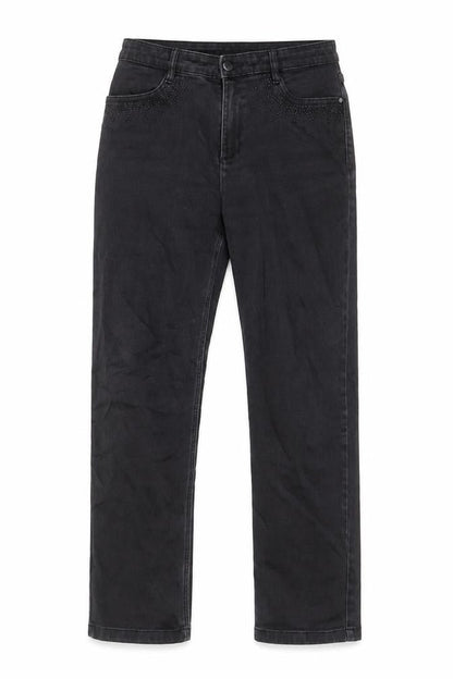 Womens UK Size 30 in Marks and Spencer Regular Fit Straight Black Jeans