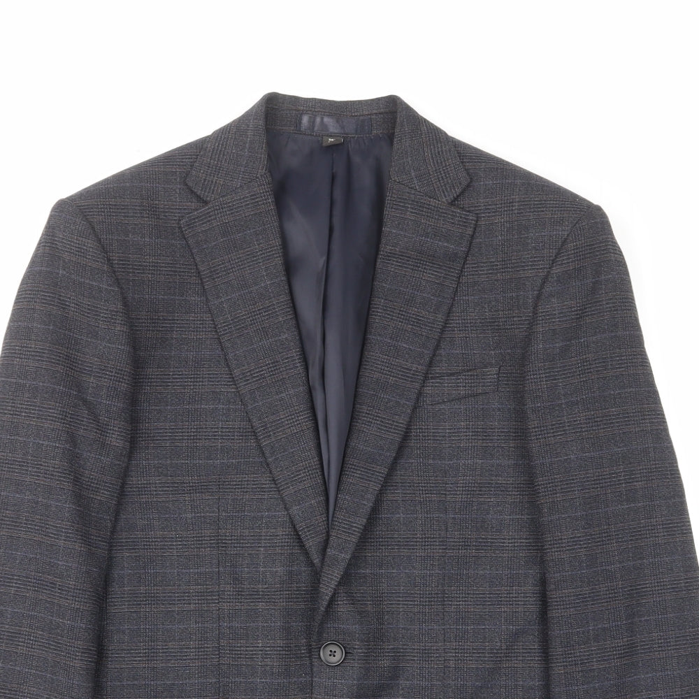Mens UK Size 38 Marks and Spencer Regular Blue Suit Jacket