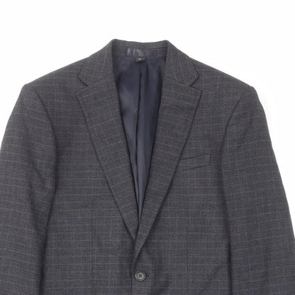 Mens UK Size 38 Marks and Spencer Regular Blue Suit Jacket