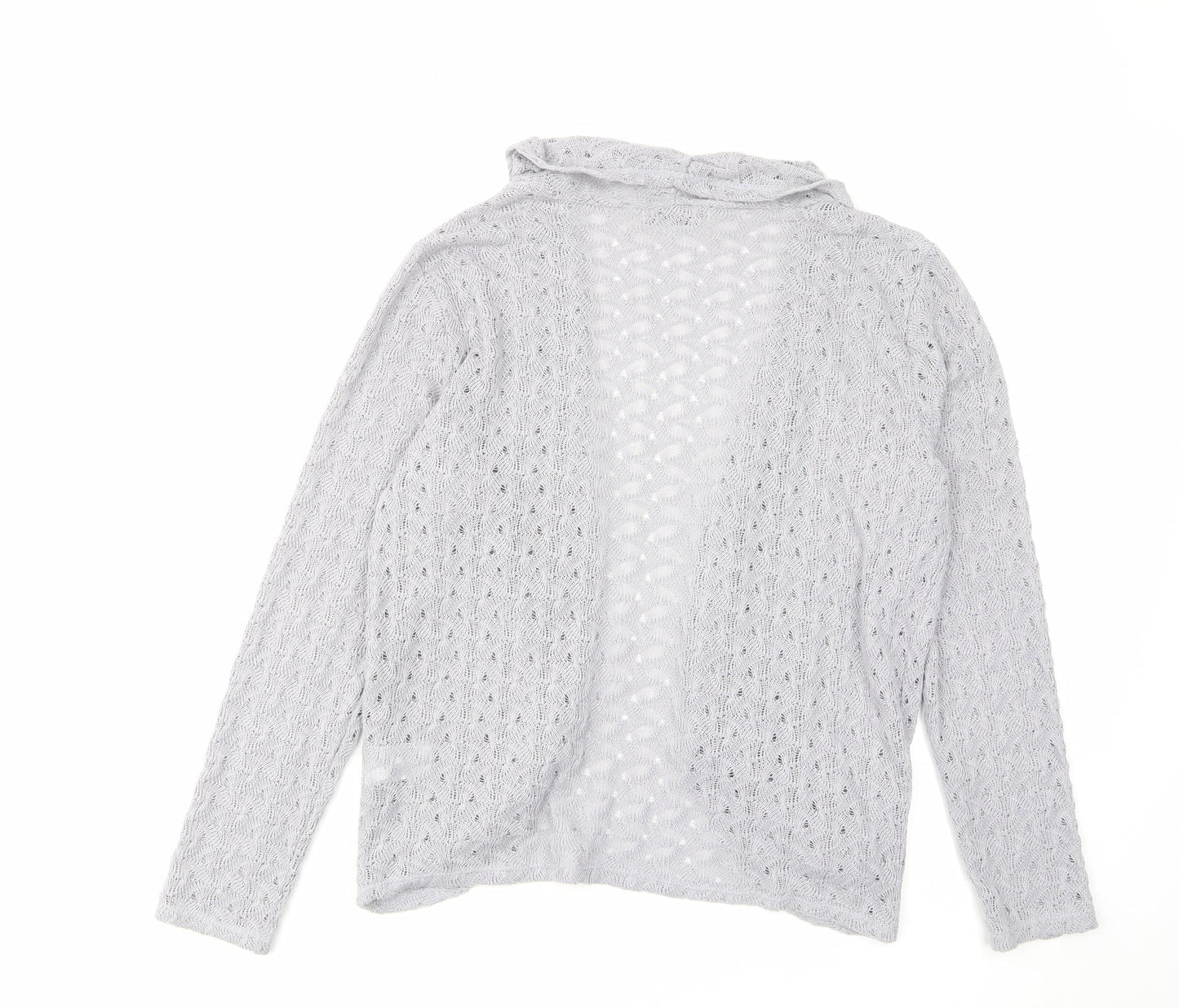 Womens UK Size L Oasis Grey Cardigan Jumper