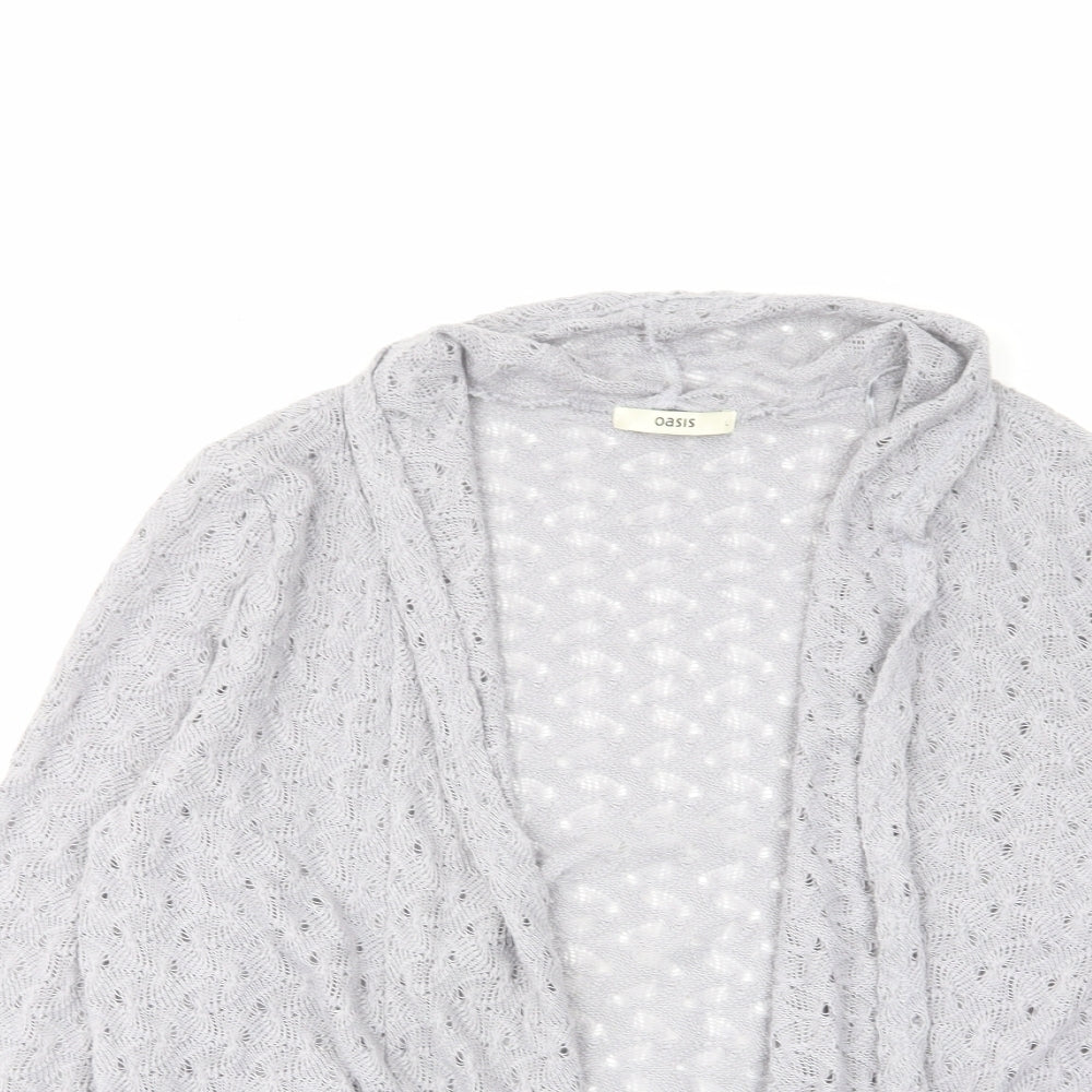 Womens UK Size L Oasis Grey Cardigan Jumper