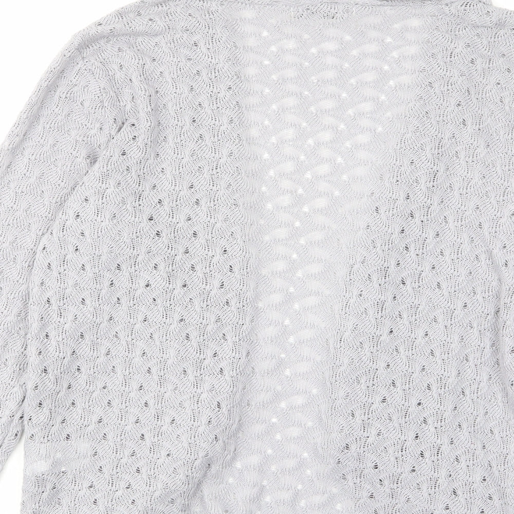 Womens UK Size L Oasis Grey Cardigan Jumper