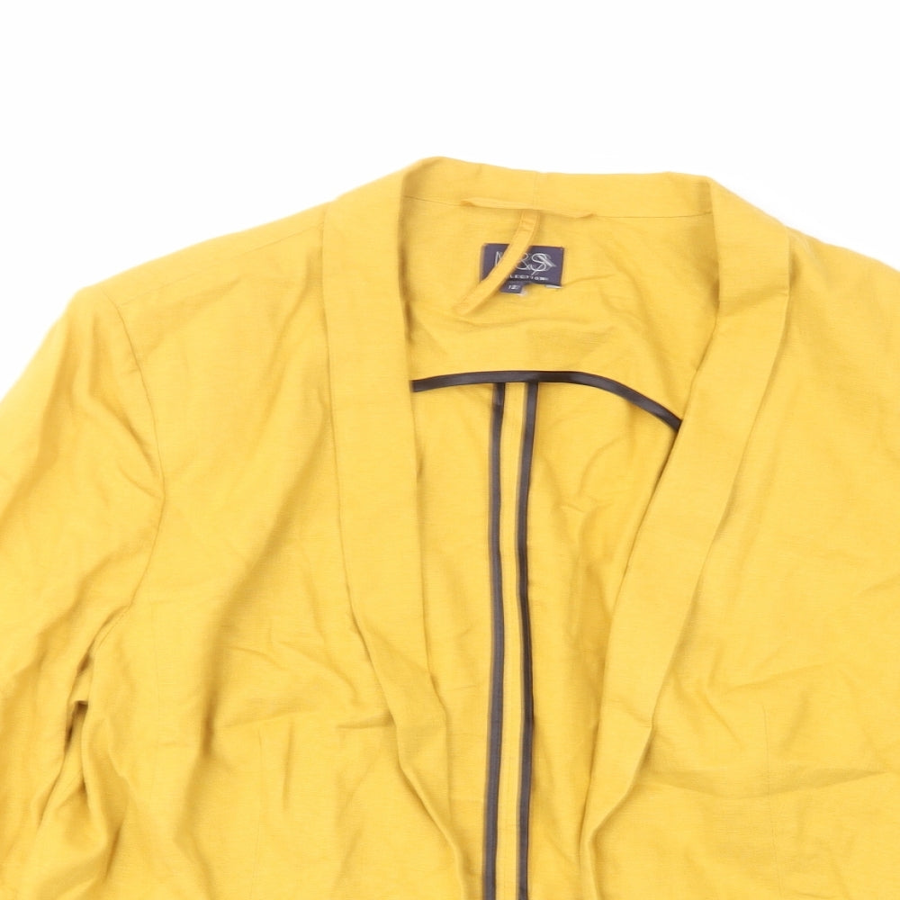Womens UK Size 12 Marks and Spencer Yellow Jacket