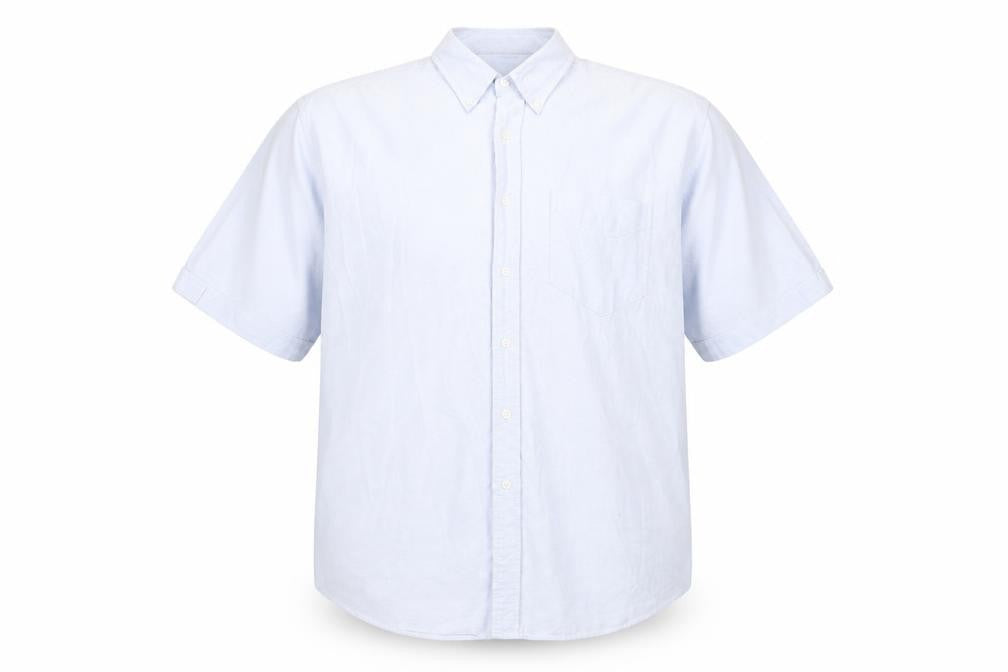 Hawkshead Mens Blue Cotton Button-Up Size L Collared Button