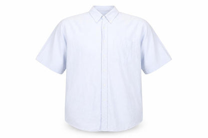 Hawkshead Mens Blue Cotton Button-Up Size L Collared Button