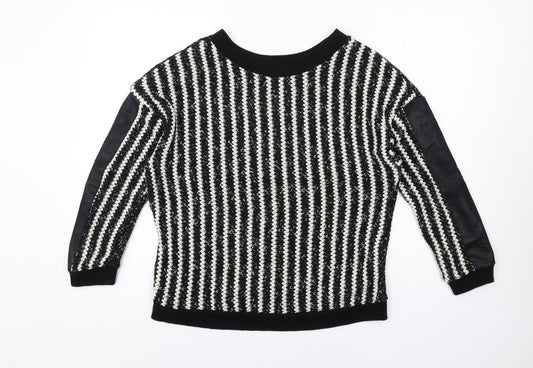Womens UK Size S Zara Black Pullover Jumper
