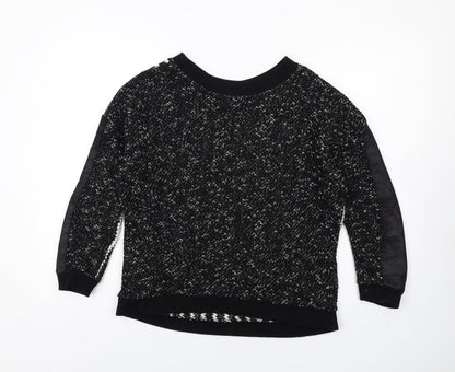 Womens UK Size S Zara Black Pullover Jumper