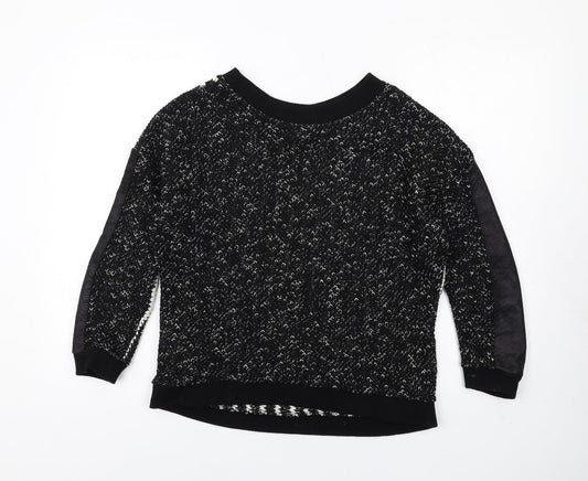 Womens UK Size S Zara Black Pullover Jumper