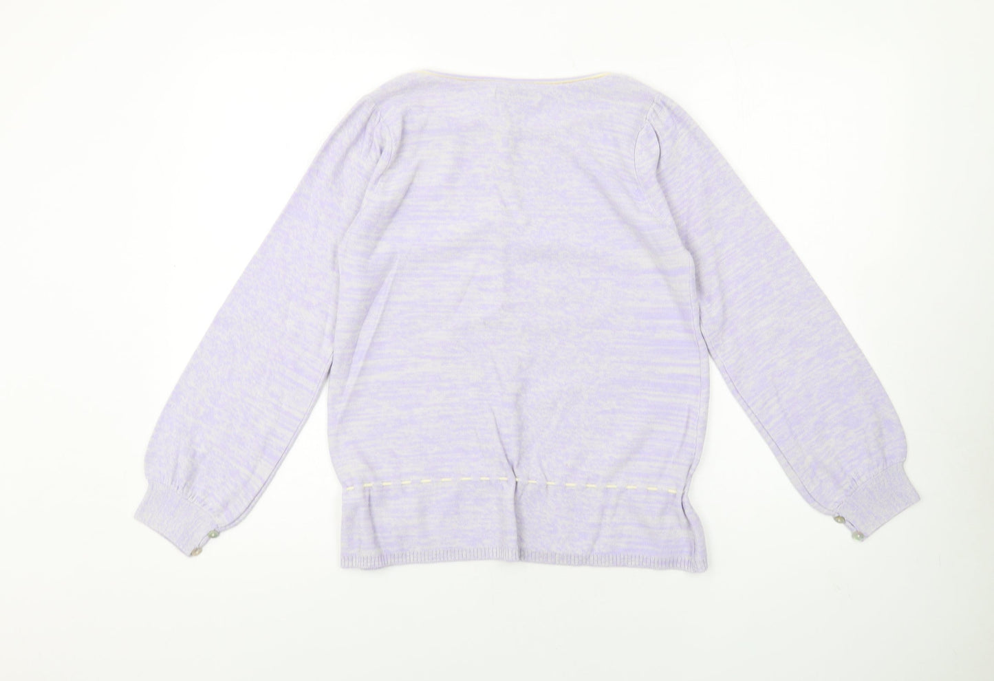 Mastina Womens Purple Boat Neck Acrylic Pullover Jumper Size 6