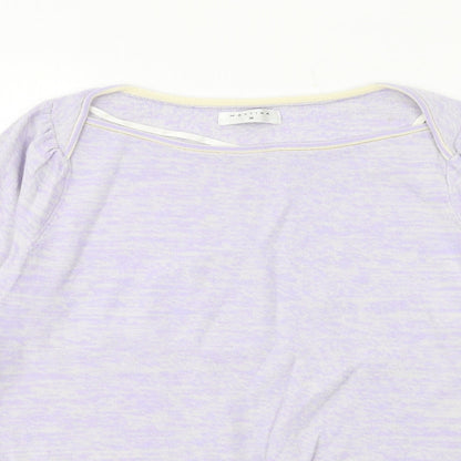 Mastina Womens Purple Boat Neck Acrylic Pullover Jumper Size 6