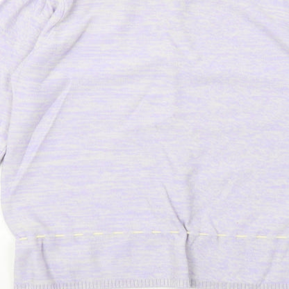 Mastina Womens Purple Boat Neck Acrylic Pullover Jumper Size 6