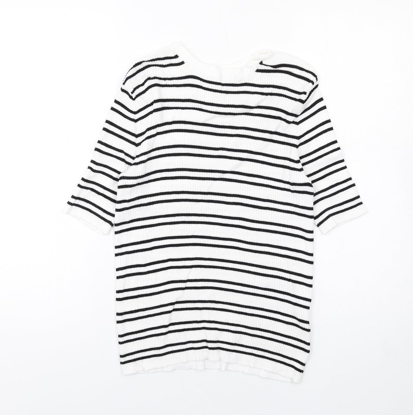 Womens UK Size M Marks and Spencer White Pullover Jumper