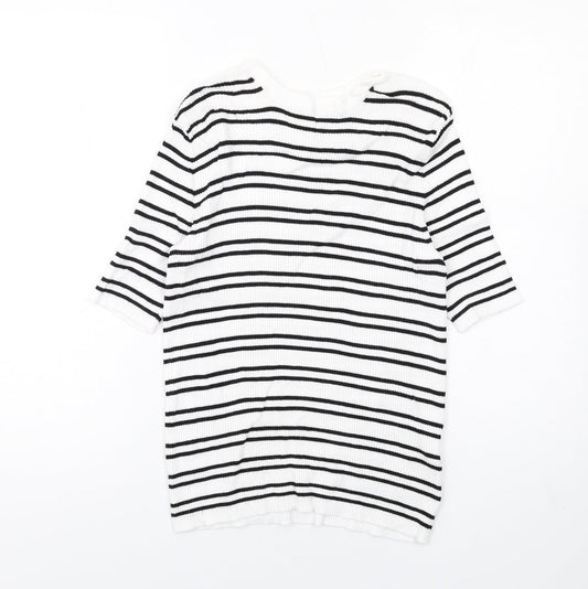Womens UK Size M Marks and Spencer White Pullover Jumper