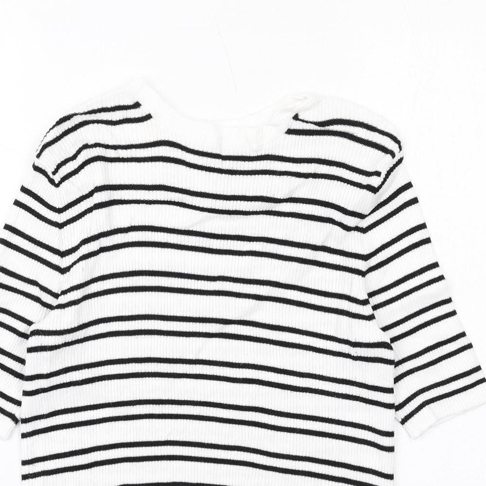 Womens UK Size M Marks and Spencer White Pullover Jumper
