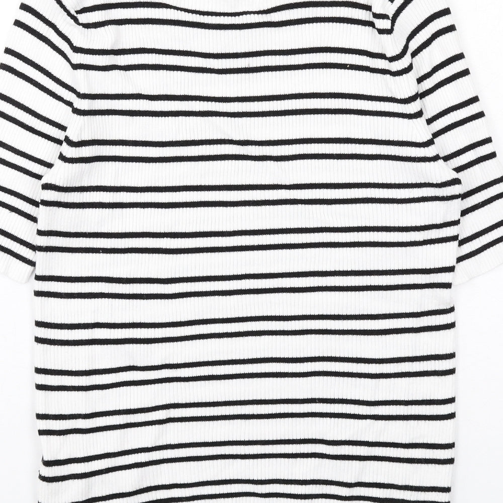 Womens UK Size M Marks and Spencer White Pullover Jumper
