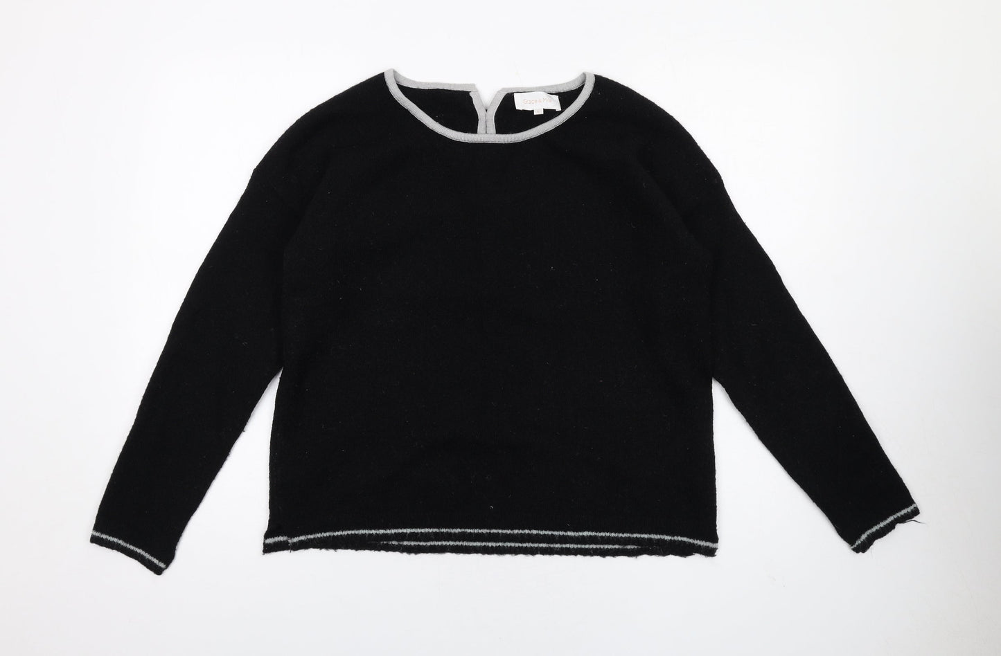 Womens UK Size S Grace & Mila Black Pullover Jumper