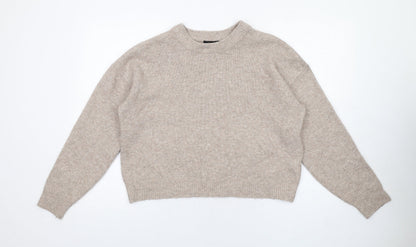 Womens UK Size M New Look Beige Pullover Jumper