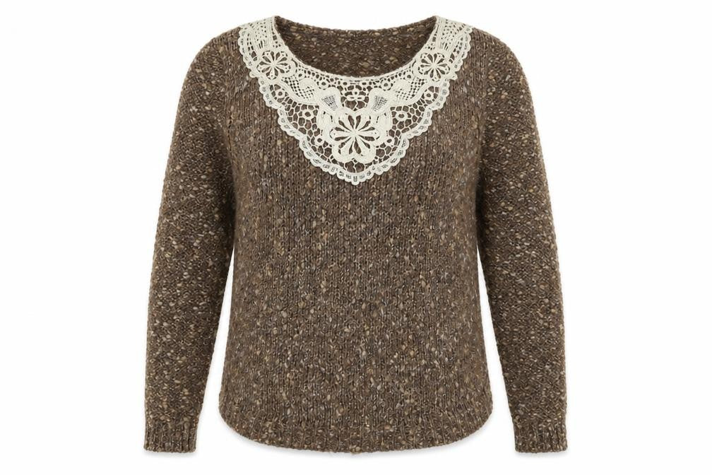 Womens UK Size 12 Marks and Spencer Brown Pullover Jumper