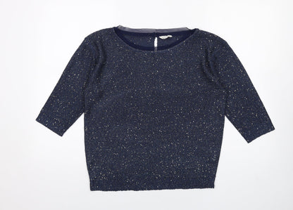 Womens UK Size M Monsoon Blue Pullover Jumper