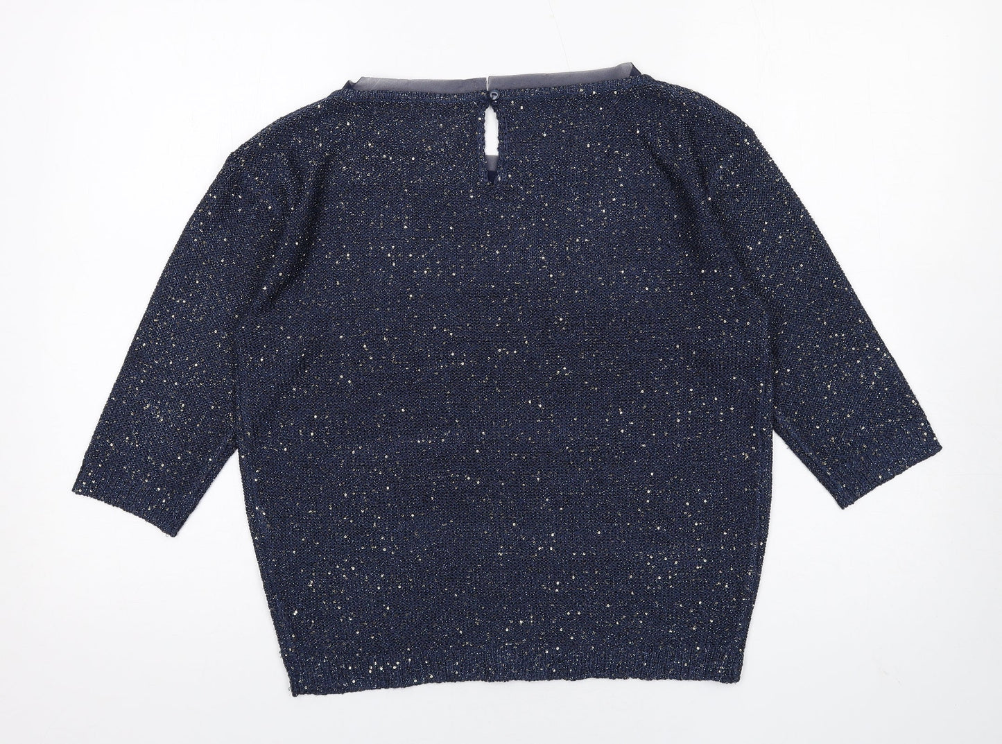 Womens UK Size M Monsoon Blue Pullover Jumper