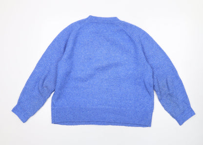 Womens UK Size M Marks and Spencer Blue Pullover Jumper