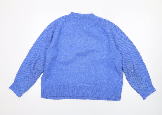 Womens UK Size M Marks and Spencer Blue Pullover Jumper