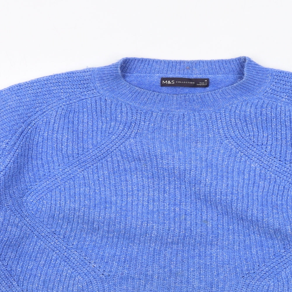 Womens UK Size M Marks and Spencer Blue Pullover Jumper