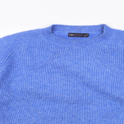 Womens UK Size M Marks and Spencer Blue Pullover Jumper