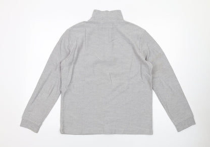 Topman Mens Grey Geometric Cotton Pullover Sweatshirt Size XS