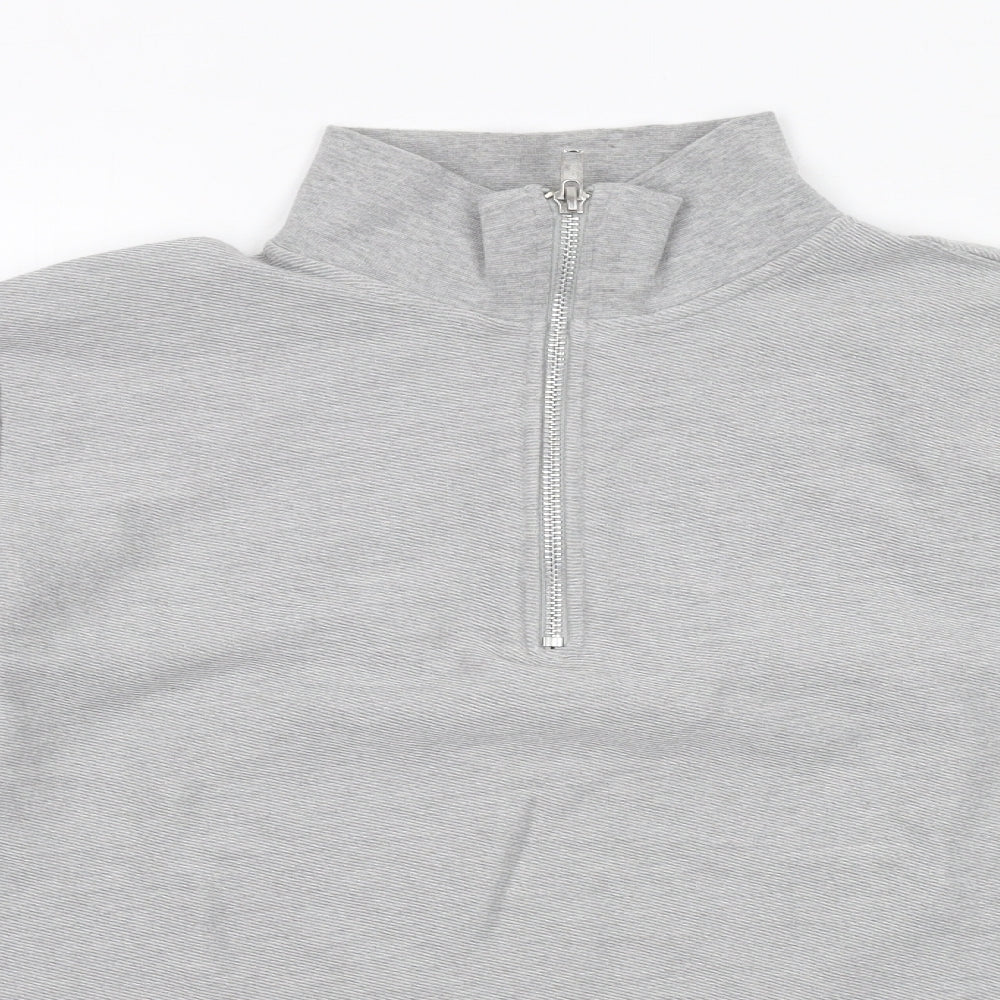 Topman Mens Grey Geometric Cotton Pullover Sweatshirt Size XS