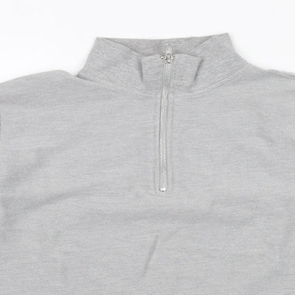 Topman Mens Grey Geometric Cotton Pullover Sweatshirt Size XS