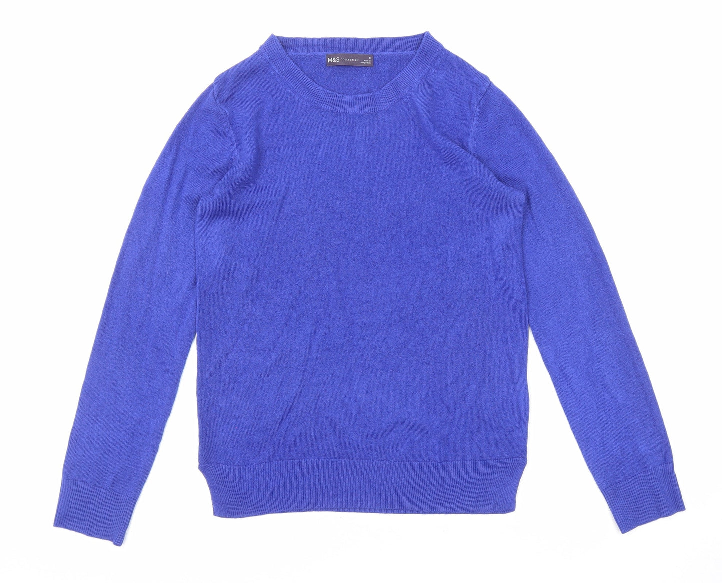 Womens UK Size 8 Marks and Spencer Blue Pullover Jumper