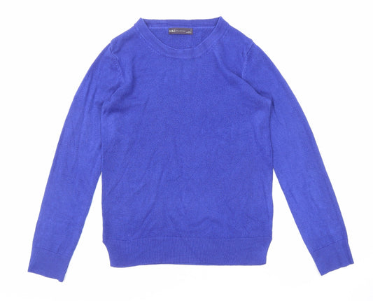 Womens UK Size 8 Marks and Spencer Blue Pullover Jumper