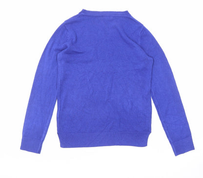 Womens UK Size 8 Marks and Spencer Blue Pullover Jumper
