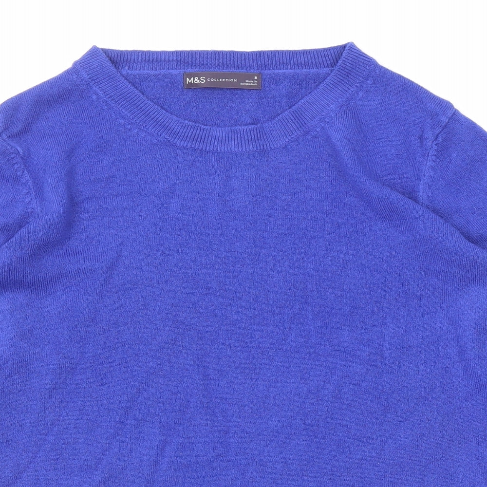 Womens UK Size 8 Marks and Spencer Blue Pullover Jumper