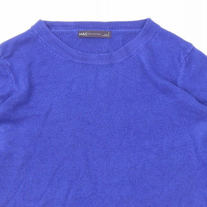 Womens UK Size 8 Marks and Spencer Blue Pullover Jumper