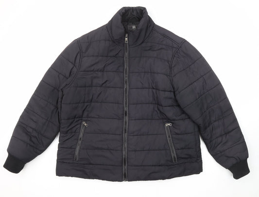 Womens UK Size 2XL Marks and Spencer Black Quilted Coat