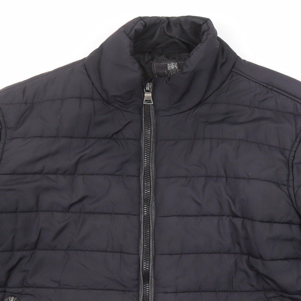 Womens UK Size 2XL Marks and Spencer Black Quilted Coat
