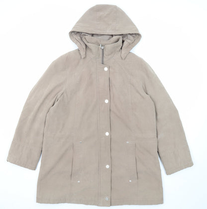 Womens UK Size M Bonmarché Beige Parka Coat