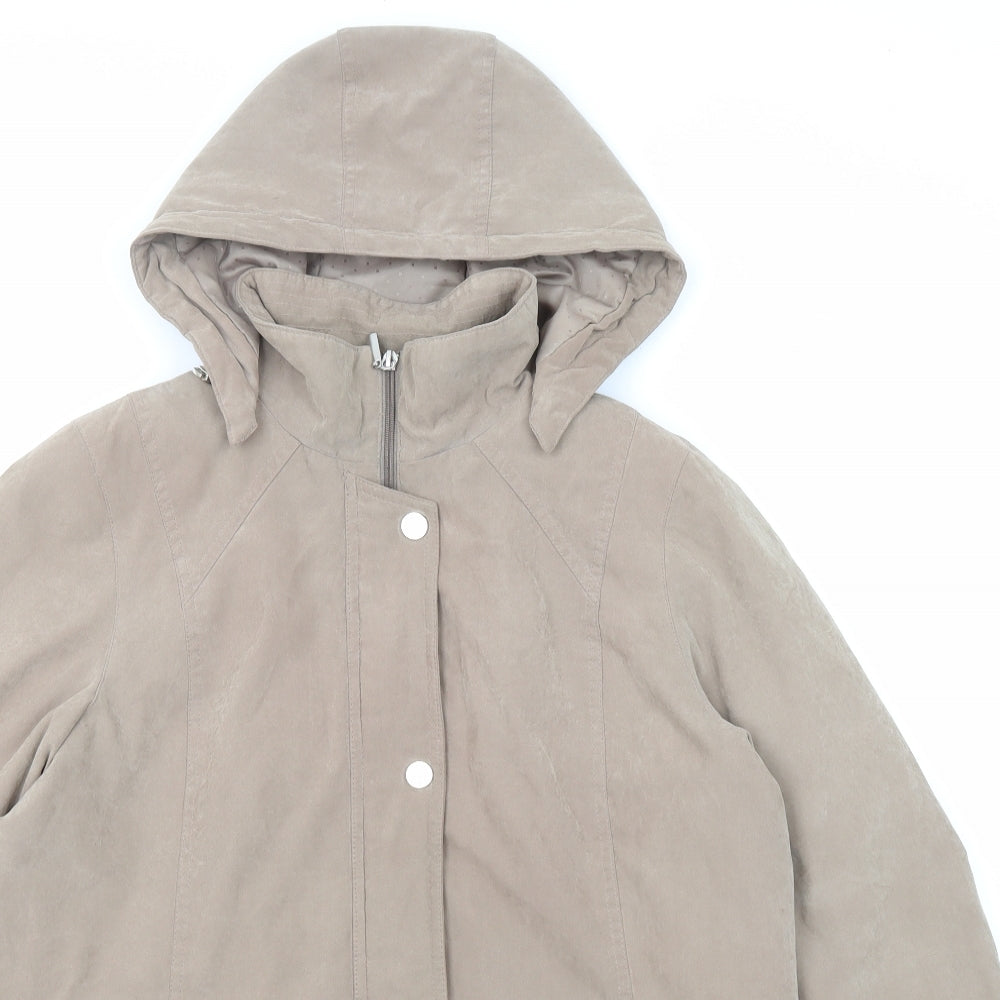 Womens UK Size M Bonmarché Beige Parka Coat