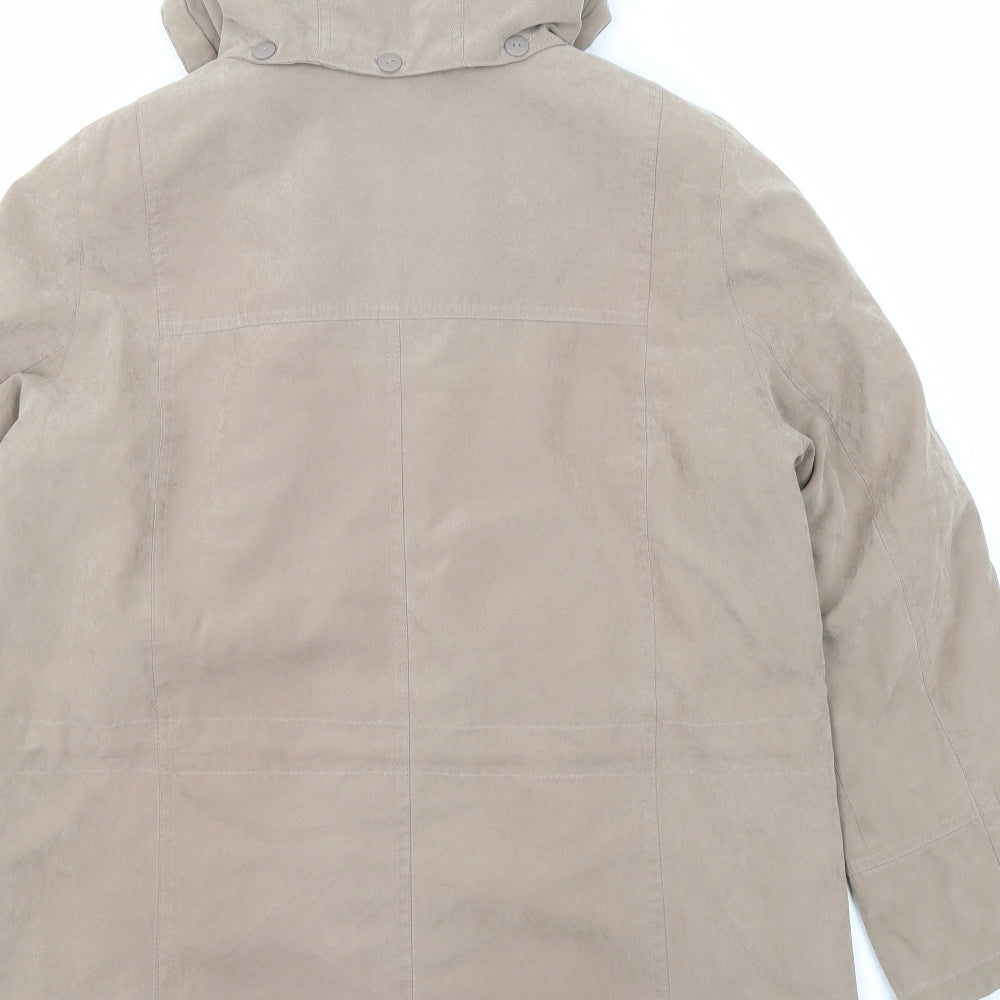 Womens UK Size M Bonmarché Beige Parka Coat