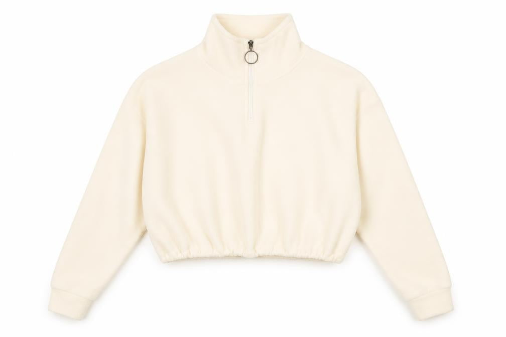 Womens UK Size XS Brave Soul Ivory Pullover Sweatshirt