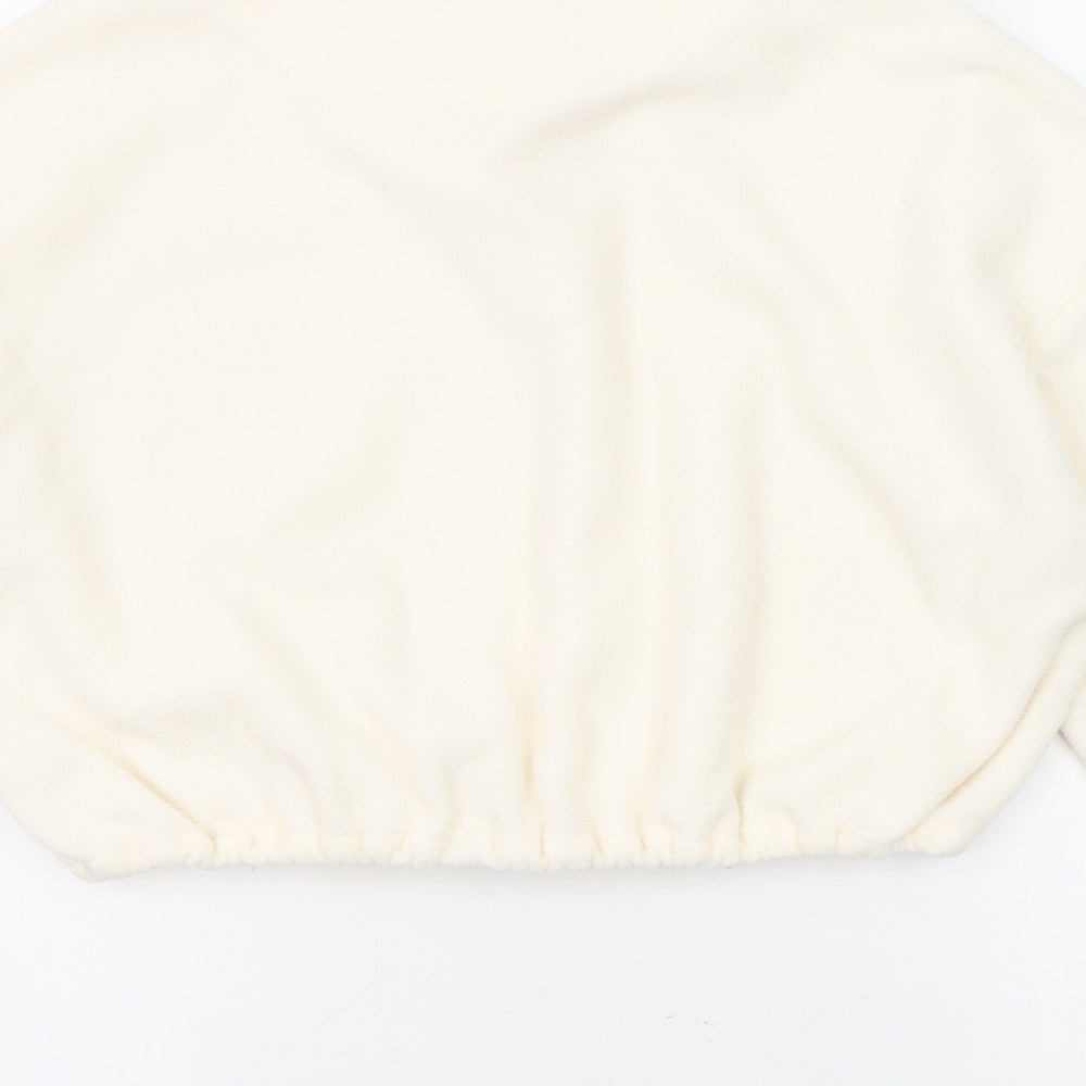 Brave Soul Womens Ivory Polyester Pullover Sweatshirt Size XS Zip - Quarter-Zip